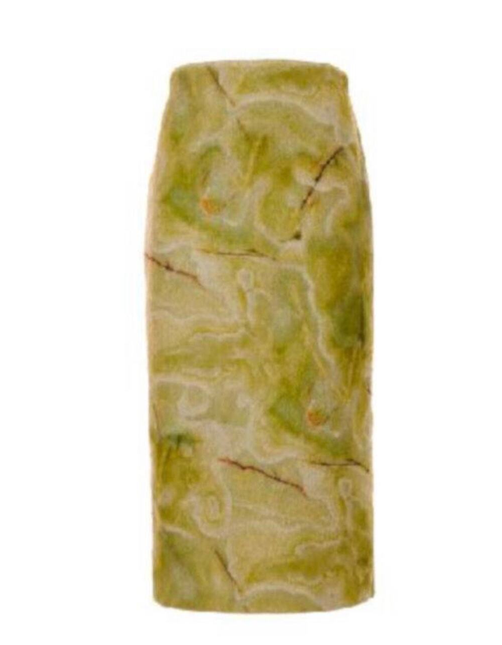 Milkwhite Onyx Green Midi Pencil Skirt Small S